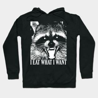 I EAT WHAT I WANT - Raccoon Lifestyle Hoodie